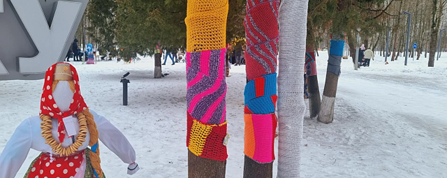 Жителям Ивантеевки предложили одеть деревья в яркие вязанные платья
