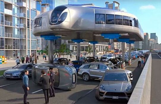 Гиробусы транспортная система будущего сможет возить пассажиров над автомобилями