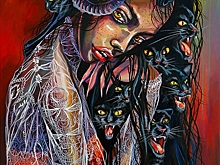 Знаки зодиака изобразили ведьмами с кошками