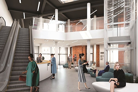 На строящемся в Екатеринбурге объекте "Эрмитаж-Урал" появятся лифты и эскалаторы