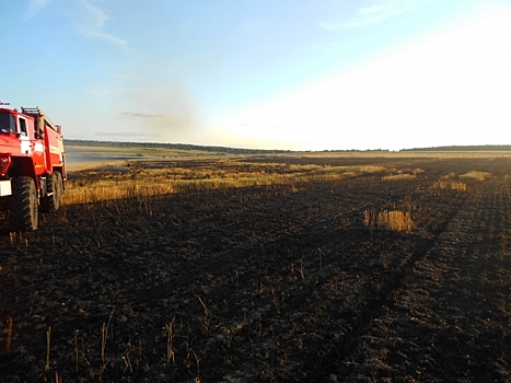 Во время уборки урожая в Чувашии сгорело пять гектаров пашни