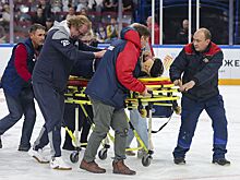 Игрок Нефтехимика Абросимов травмировал Вовченко, Андрей Разин увёл Металлург со льда домашнего турнира, комментарии Леонтьева