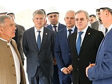 Виталий Савельев и Рустам Минниханов осмотрели ход строительства нового терминала казанского аэропорта