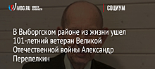 В Выборгском районе из жизни ушел 101-летний ветеран Великой Отечественной войны Александр Перепелкин