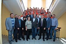 Президент ХК «Ермак» Сергей Петров в преддверии нового сезона встретился с хоккеистами и тренерским составом команды «Ермак»
