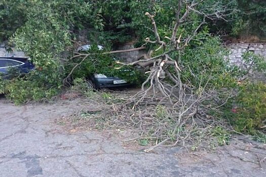 Штормовой ветер сорвал крышу Дома культуры в Ялте