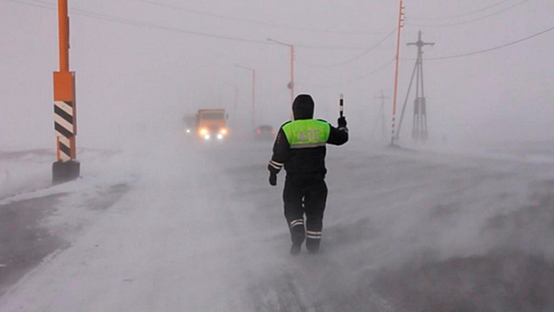 На Норильск обрушился снежный шторм