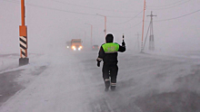 На Норильск обрушился снежный шторм