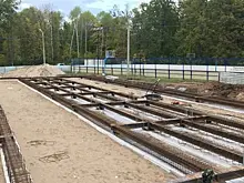 В Самарской области на строящейся лыжероллерной трассе завершено возведение подпорных стен