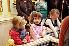 Литургию для детей отслужили в храме на Ивановской