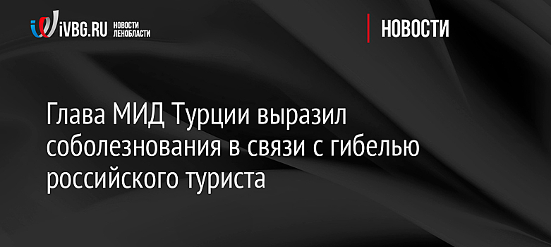 Глава МИД Турции выразил соболезнования в связи с гибелью российского туриста