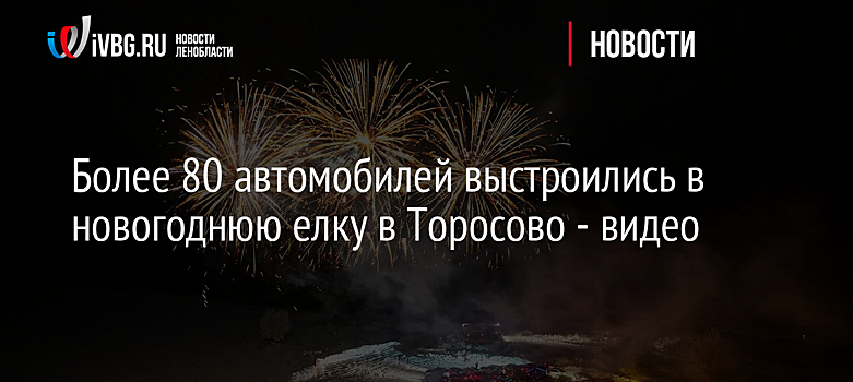 Более 80 автомобилей выстроились в новогоднюю елку в Торосово - видео