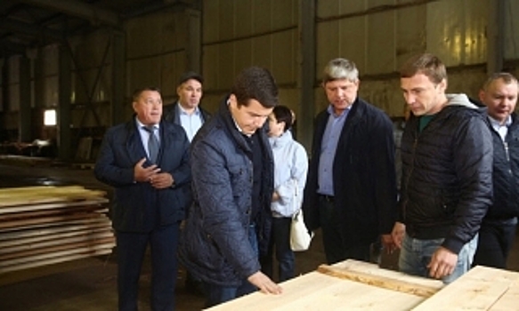 Дмитрий Артюхов посмотрел, как заготавливают древесину в Тольке, и вылетел в Красноселькуп