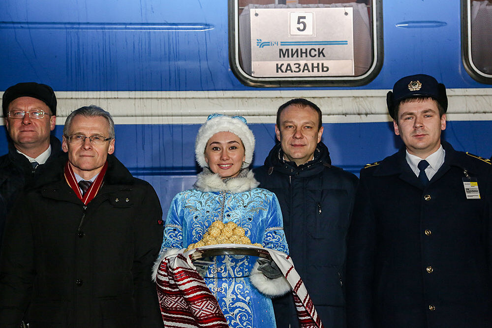 Первый прямой поезд связал Минск и Казань