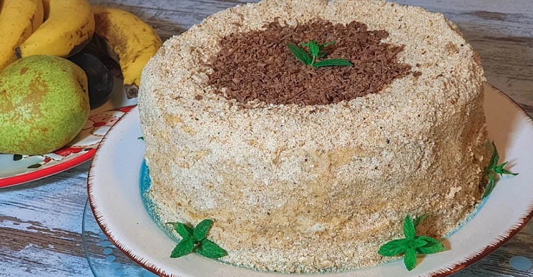 Торт банановый рай без выпечки
