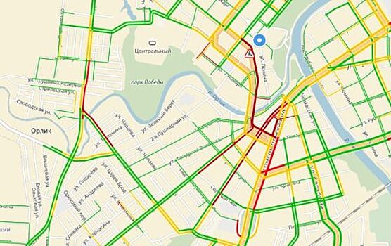 В Орле ремонтные работы спровоцировали гигантские пробки