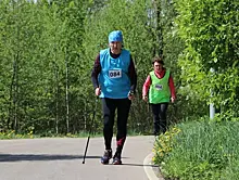 Жительница Зеленограда прошла 2,5 километра всего за 18 минут на соревнованиях по скандинавской ходьбе