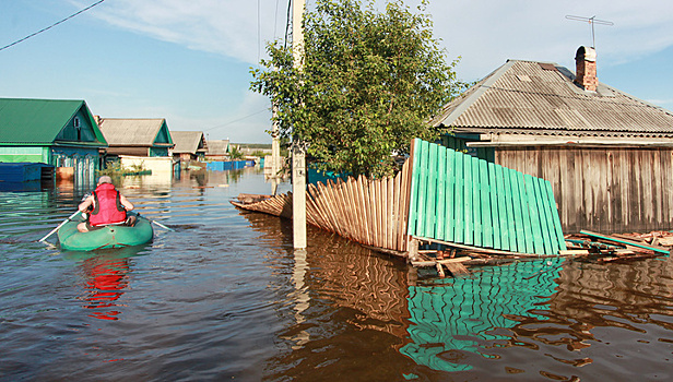 Уровень воды в реке Ия стремительно растет