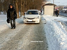 В Пензе автоледи перепутала тротуар с проезжей частью