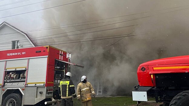 В Кузнецке 24 человека тушили пожар на улице Кирова