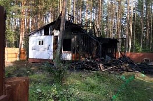 Дом сгорел в Архангельской области после того, как в него попала молния