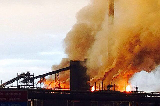 На заводе Tata Steel в Великобритании произошел мощный взрыв