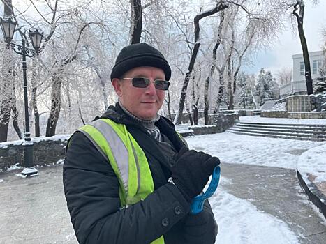 Дворники во Владивостоке. Как они работают в снегопад?