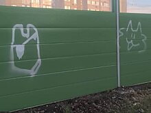 Новые шумозащитные экраны в Терновке опять изрисовали
