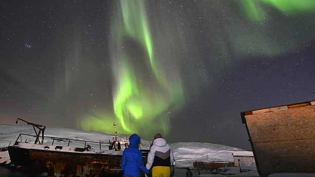 Над Россией формируется зона интенсивных полярных сияний