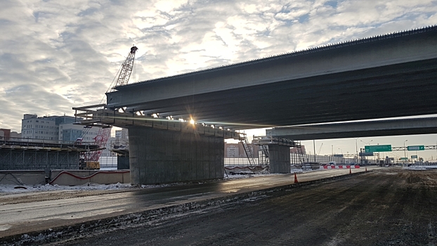 Транспортная развязка КЗС и Кронштадтского шоссе уже готова на треть