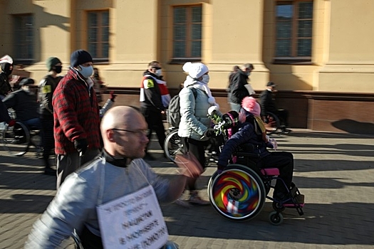 Инвалиды вышли на акцию протеста в Минске