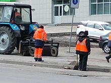 В Курске продолжается уборка дорог