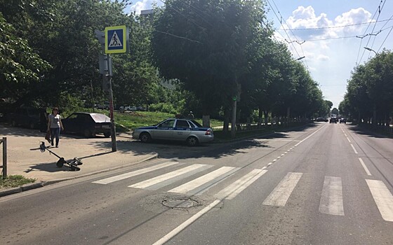 В центре Рязани сбили пенсионера на электросамокате