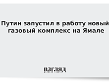 Путин запустил новый газовый комплекс на Ямале