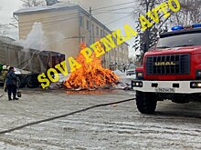 В Пензе перевозка мусора закончилась пожаром