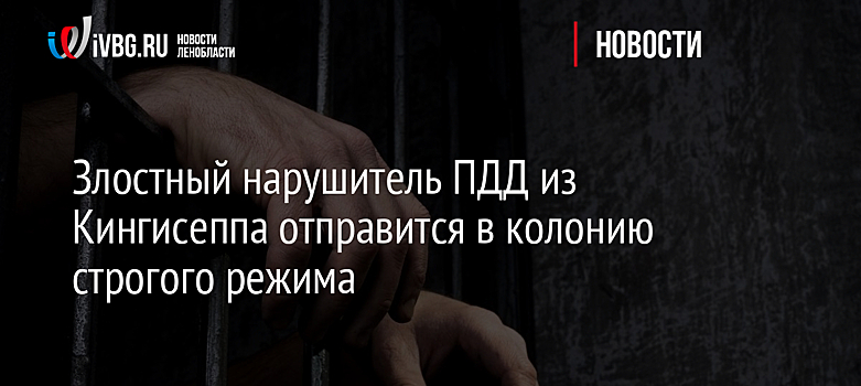 Злостный нарушитель ПДД из Кингисеппа отправится в колонию строгого режима