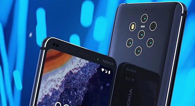 Пресс-рендеры Nokia 9 показали пентакамеру