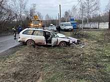 Автомобиль разбился в жестком ДТП в кузбасском городе
