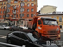 Из-за ДТП с участием КАМАЗа в центре Казани образовалась километровая пробка