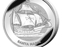 Флагман Санта-Мария на 1 долларе