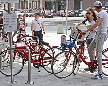 Велосипеды становятся все популярнее у москвичей