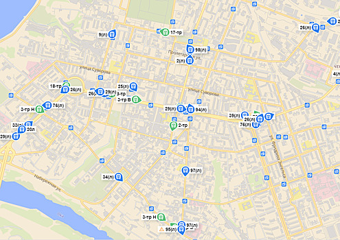 Троллейбусы и автобусы вернулись на онлайн-карты