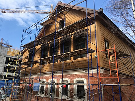 Реставрация фасада дома, где начинал жить «в людях» Максим Горький, выполнена на 80%