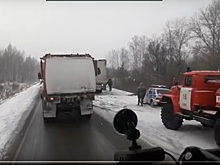 В Пензе сразу несколько большегрузов попали в массовое ДТП