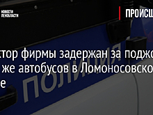 Директор фирмы задержан за поджог своих же автобусов в Ломоносовском районе