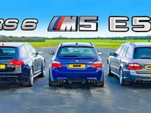 В Сети показали тест универсалов BMW M5 V10, Mercedes-Benz E 55 AMG и Audi RS6