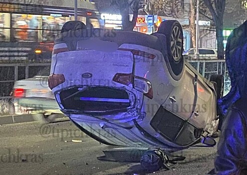 В Краснодаре произошло ДТП с четырьмя автомобилями