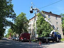 На улицах Дубны устанавливают новые энергосберегающие светильники
