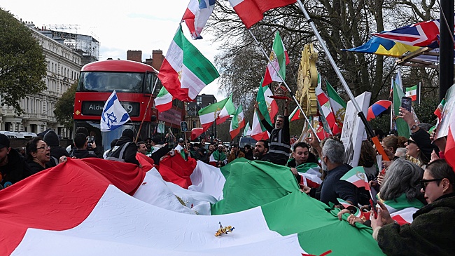 В Лондоне прошла акция протеста против нападения США и Израиля на Иран