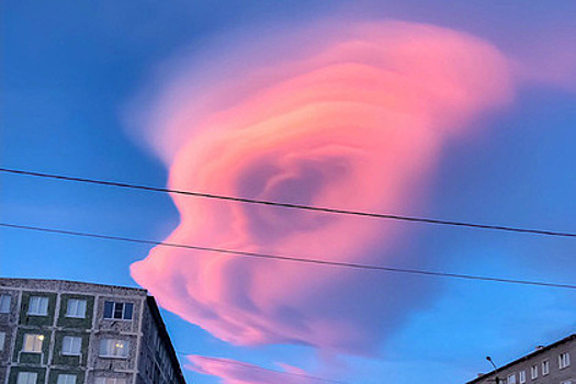 В небе над Апатитами разглядели розовое облако Сальвадора Дали